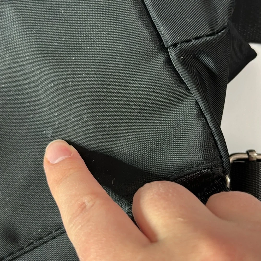 Botkier New York black Trigger mini faux leather trim backpack